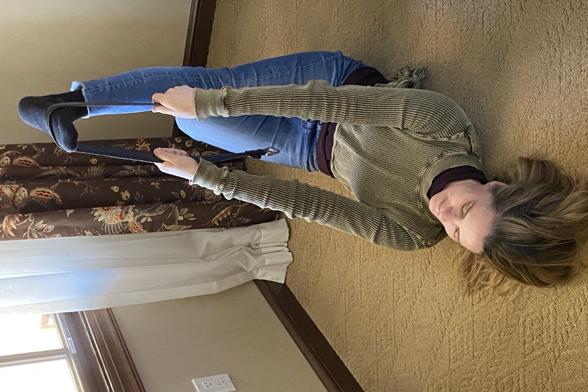 A practice belt on the floor